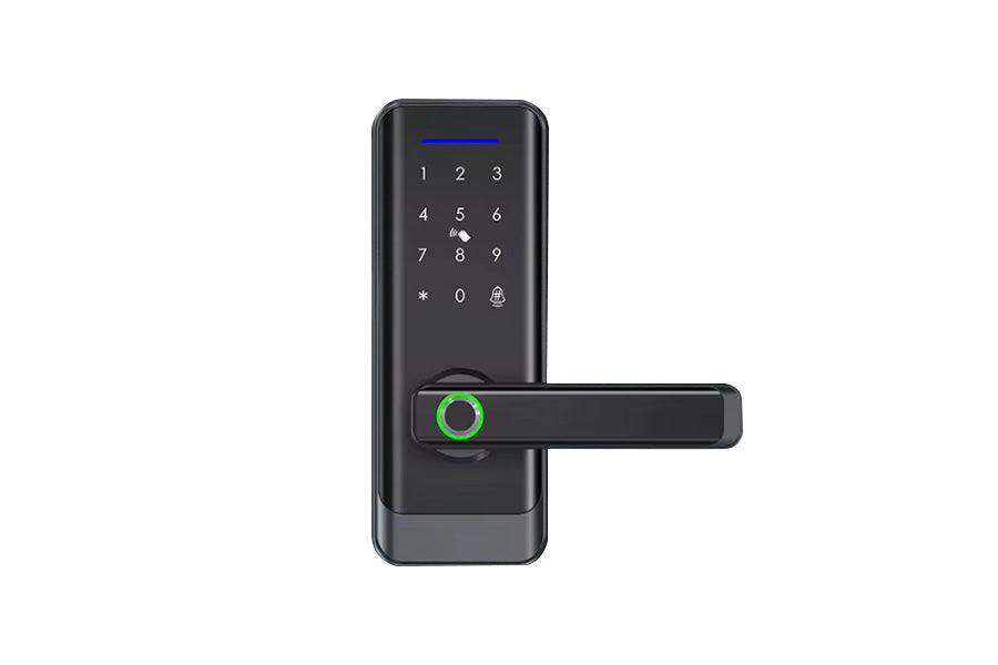 LUX A233 Lever Handle Bluetooth Smart Lock Automatic Deadbolt Hardware (Rechargeable Battery)