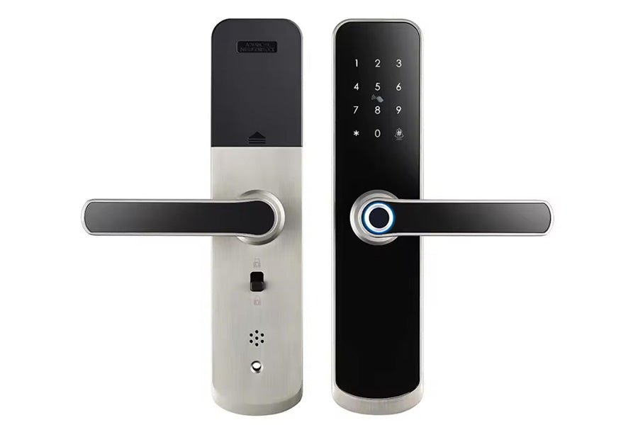 LUX A260 Lever Handle Bluetooth Smart Lock Automatic Deadbolt Hardware (Rechargeable Battery)