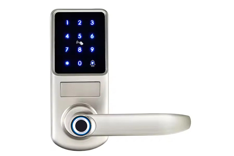 LUX A290 Lever Handle Bluetooth Smart Lock Automatic Deadbolt Hardware (Rechargeable Battery)
