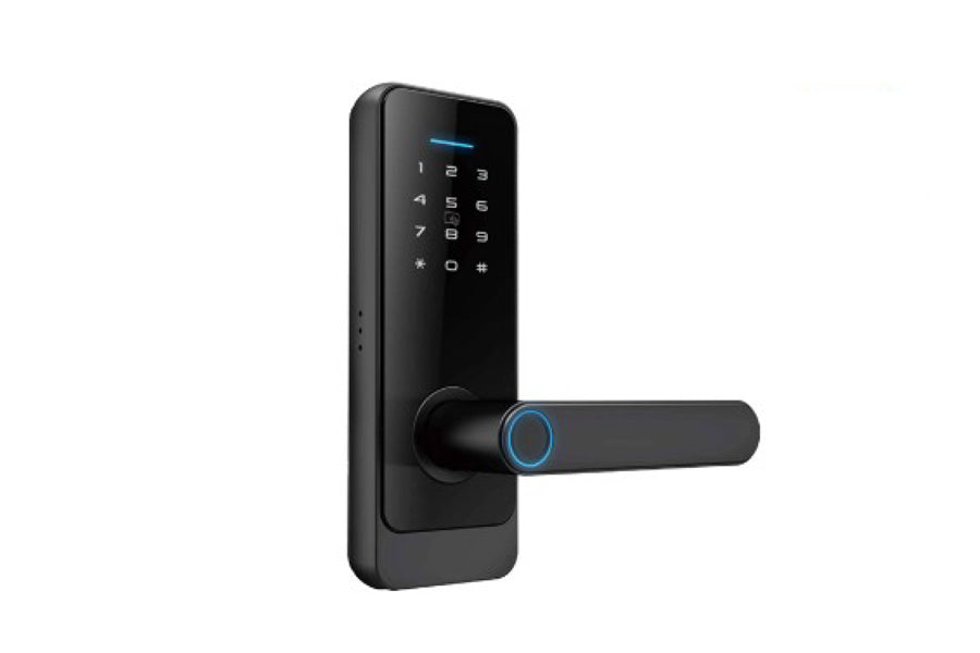 LUX C89 Lever Handle Bluetooth Smart Lock Automatic Deadbolt Hardware (Rechargeable Battery)