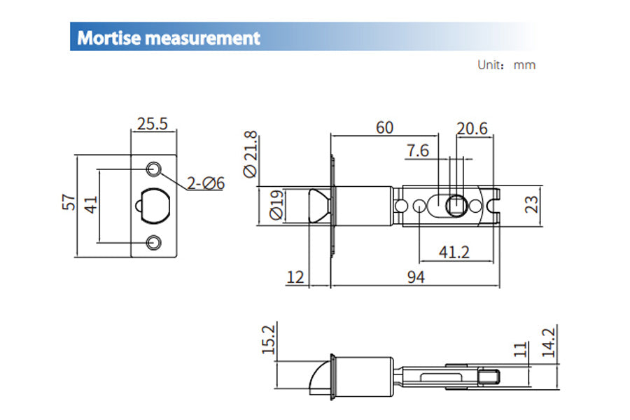 LUX C90 Lever Handle Bluetooth Smart Lock Automatic Deadbolt Hardware (Rechargeable Battery)