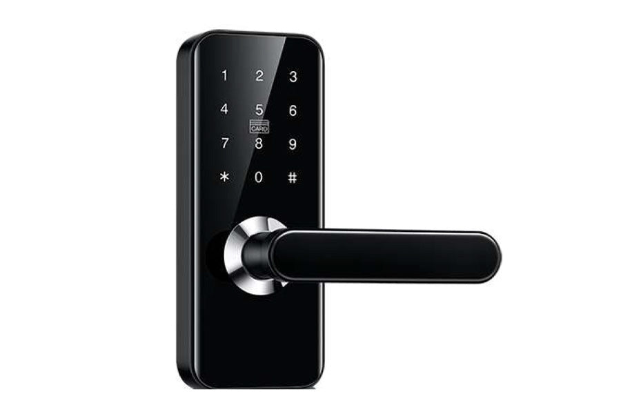 LUX DF810 Lever Handle Bluetooth Smart Lock Automatic Deadbolt Hardware (Rechargeable Battery)