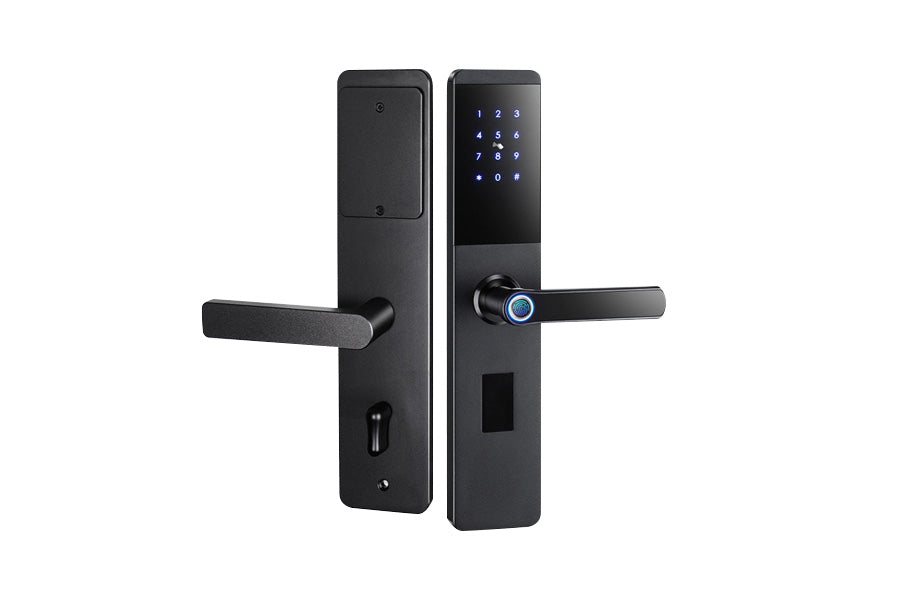 LUX E902 Lever Handle Bluetooth Smart Lock Automatic Deadbolt Hardware (Rechargeable Battery)