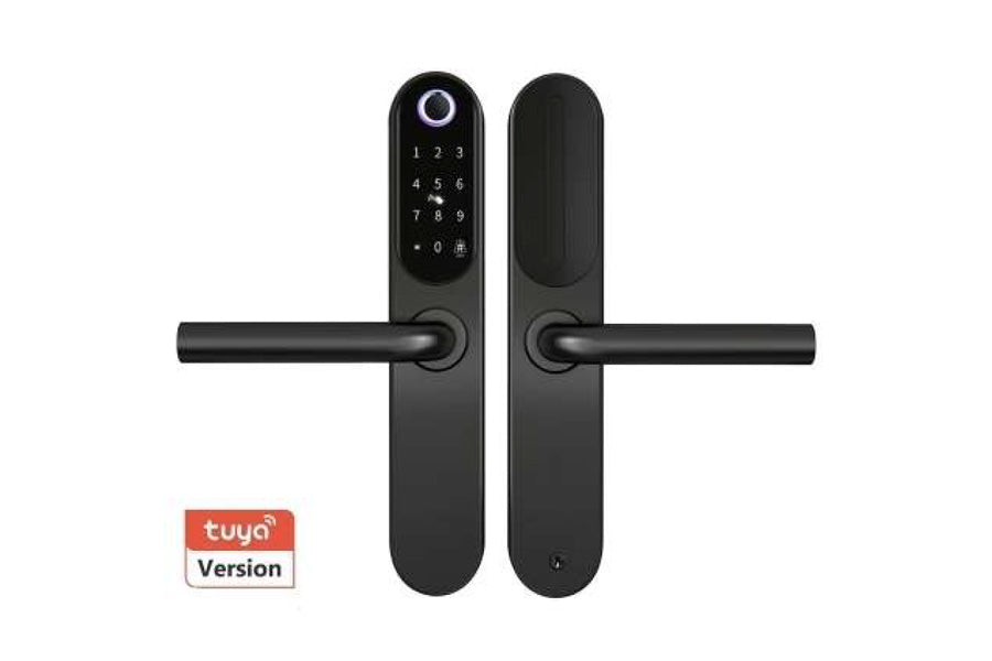 LUX K710 Lever Handle Bluetooth Smart Lock Automatic Deadbolt Hardware (Rechargeable Battery)