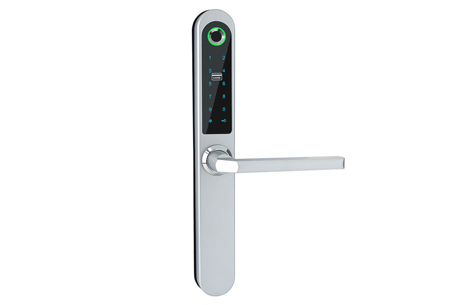 LUX LDS Lever Handle Bluetooth Smart Lock Automatic Deadbolt Hardware (Rechargeable Battery)