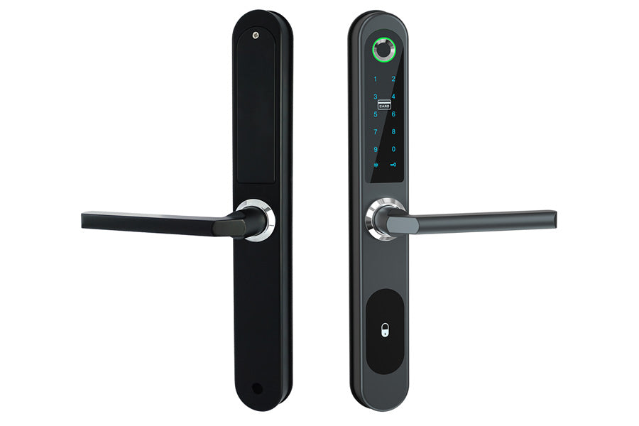 LUX ODS Lever Handle Bluetooth Smart Lock Automatic Deadbolt Hardware (Rechargeable Battery)