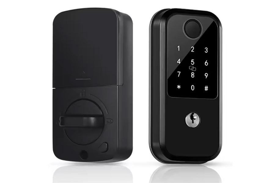 LUX S04 Lever Handle Bluetooth Smart Lock Automatic Deadbolt Hardware (Rechargeable Battery)