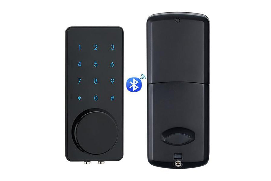 LUX S110BBL Bluetooth Tuya Smart Lock Automatic Deadbolt Hardware (Rechargeable Battery)