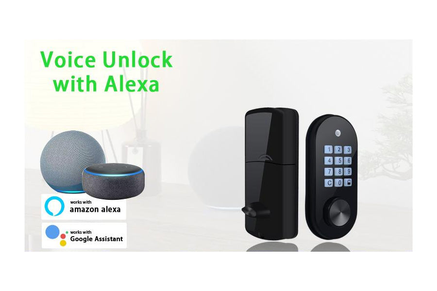 LUX S110DBL Bluetooth Tuya Smart Lock Automatic Deadbolt Hardware (Rechargeable Battery)