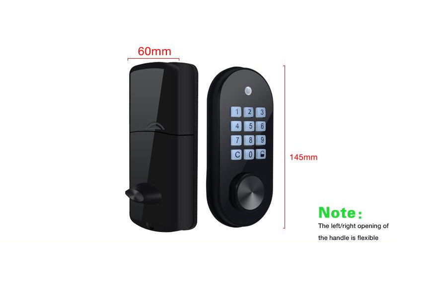 LUX S110DBL Bluetooth Tuya Smart Lock Automatic Deadbolt Hardware (Rechargeable Battery)