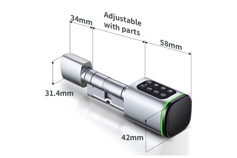 LUX S1 with Code Smart Lock Automatic Deadbolt Hardware (Rechargeable Battery)