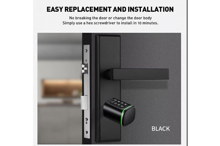 LUX S1 with Code Smart Lock Automatic Deadbolt Hardware (Rechargeable Battery)