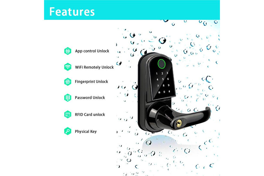 LUX S210 Bluetooth Smart Lock Automatic Deadbolt Hardware (Rechargeable Battery)