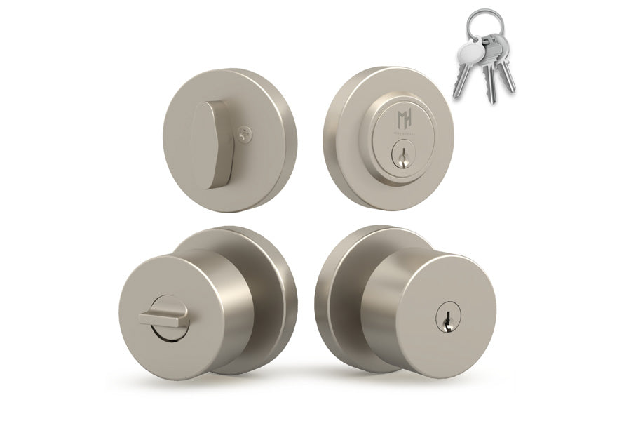 Mega Handles Buena Collection Entry Door Knob and Deadbolt Combo