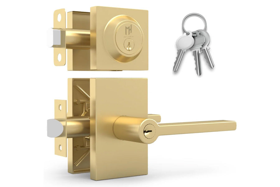 Mega Handles Glamor Collection Entry Lever and Deadbolt Combo