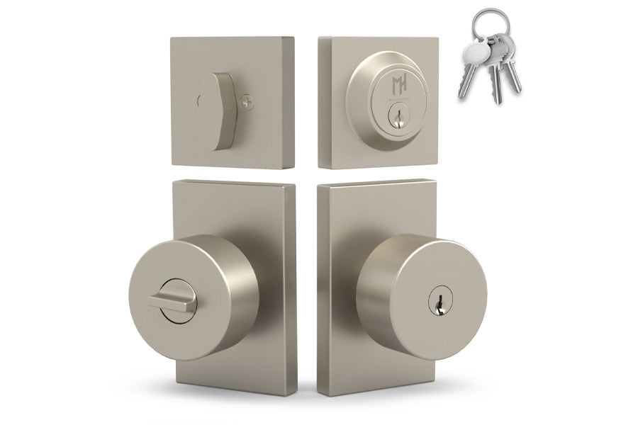 Mega Handles Laura Collection Entry Door Knob and Deadbolt Combo