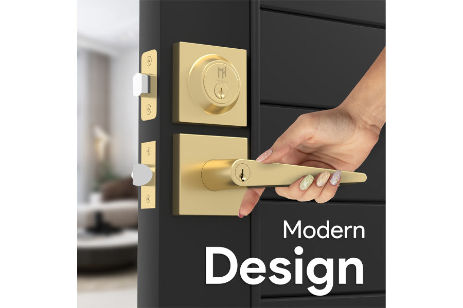 Mega Handles Schein Collection Entry Lever and Deadbolt Combo