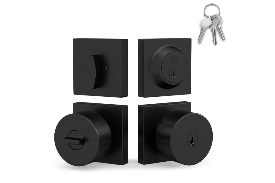 Mega Handles Suana Collection Entry Door Knob and Deadbolt Combo