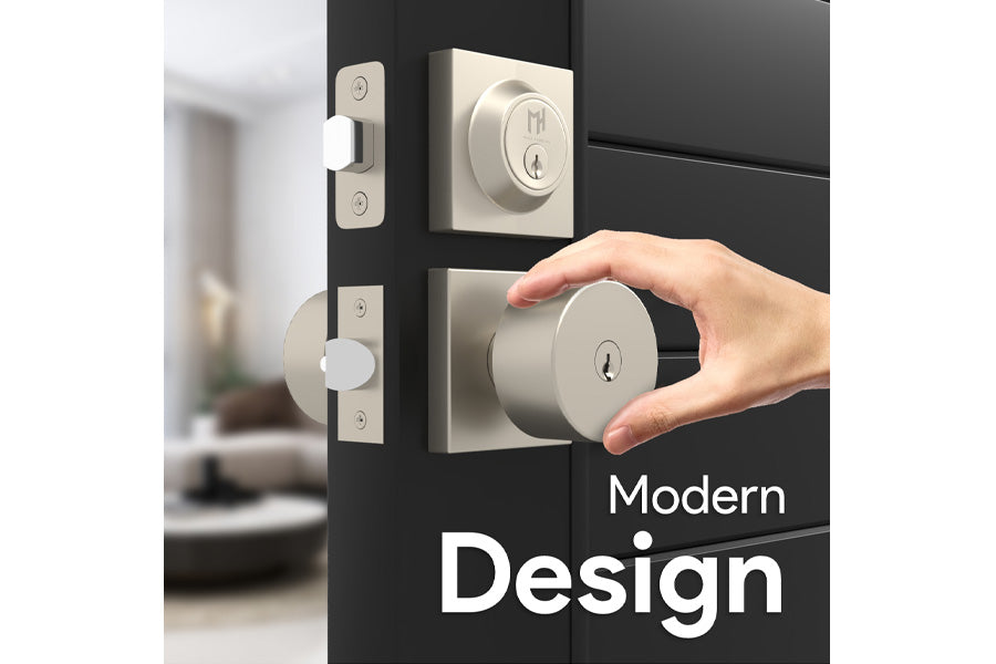 Mega Handles Suana Collection Entry Door Knob and Deadbolt Combo