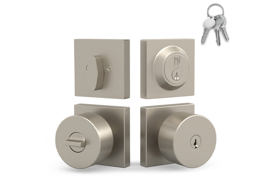 Mega Handles Suana Collection Entry Door Knob and Deadbolt Combo
