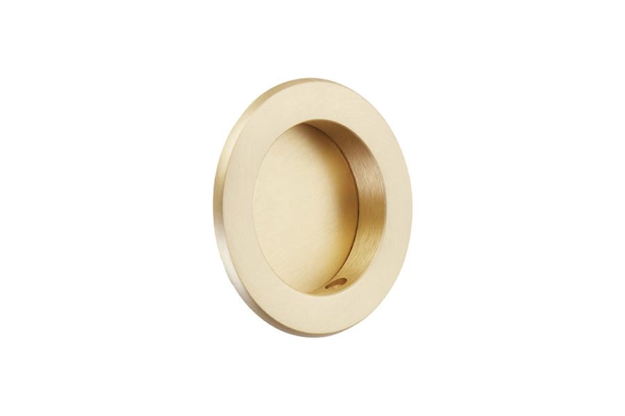Emtek Round Brass Flush Pull