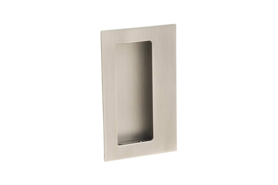 Emtek Rectangular Brass Flush Pull with Offset Pocket
