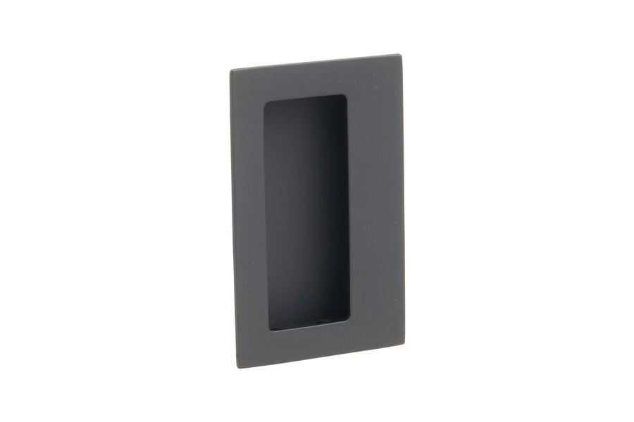 Emtek Rectangular Brass Flush Pull with Offset Pocket