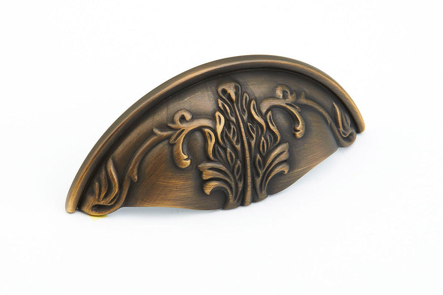 Schaub Corinthian 3" C-to-C Redington Brass Cup Pull