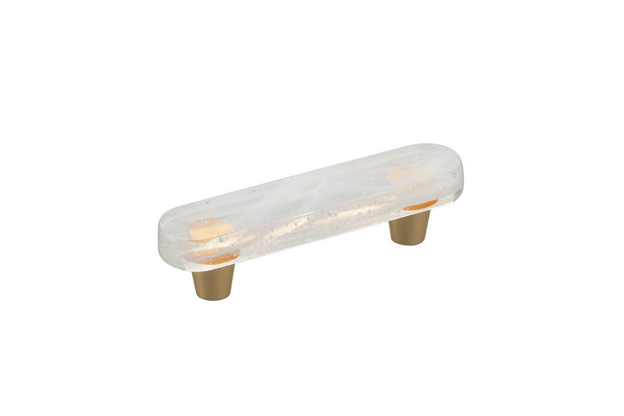 Schaub Fused Glass 3" CentertoCenter Oval Pull — Lux Door