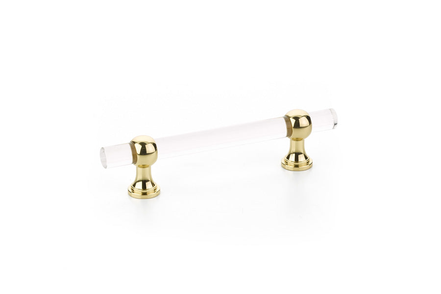 Schaub Lumiere Transitional 4" Center-to-Center Adjustable Clear Acrylic Cabinet Pull