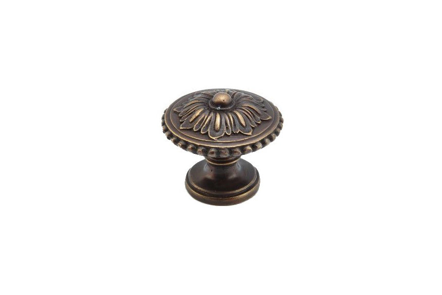 Schaub Sonata 1-1/4" Diameter Floral Beaded Round Cabinet Knob