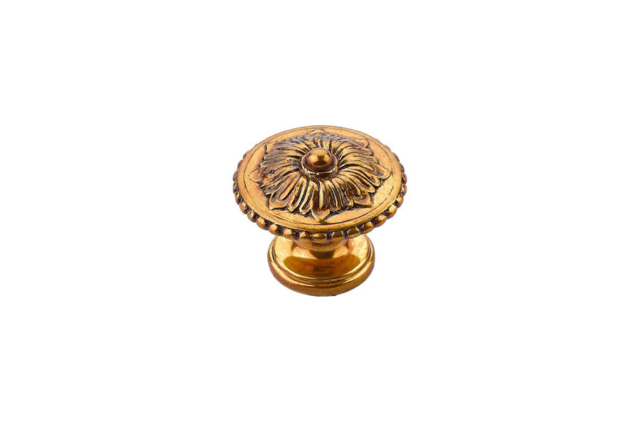 Schaub Sonata 1-1/4" Diameter Floral Beaded Round Cabinet Knob