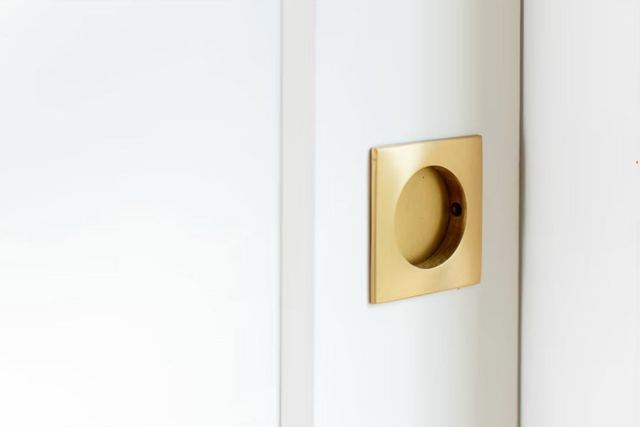 Emtek Square Brass Flush Pull