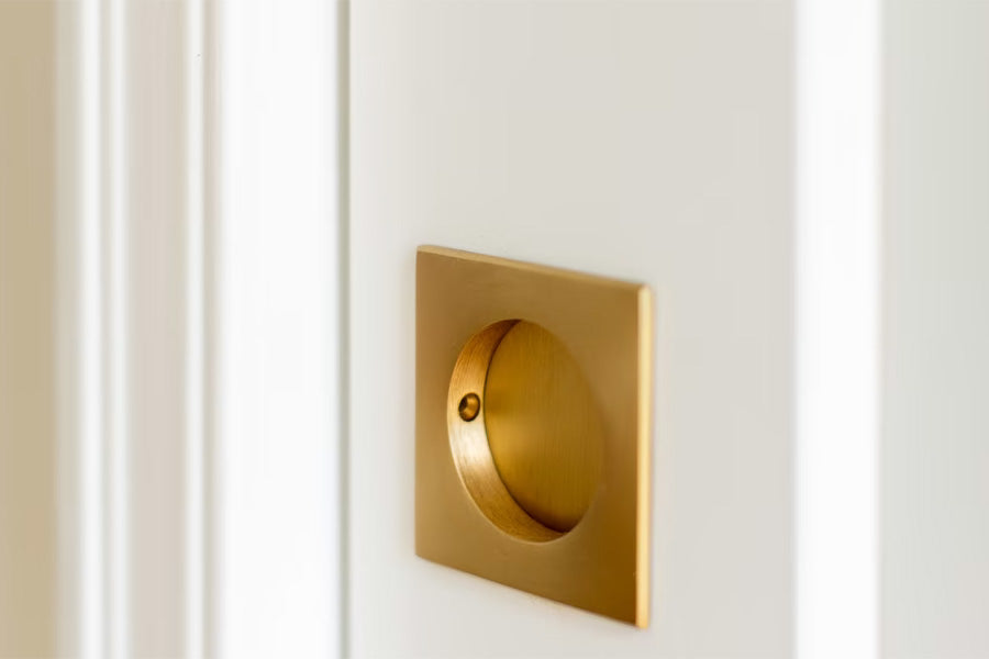 Emtek Square Brass Flush Pull
