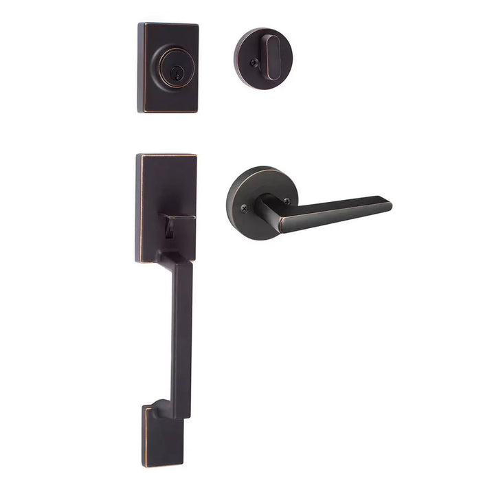 Ridgecrest Mountain Stockholm Handleset with Round Basel Lever
