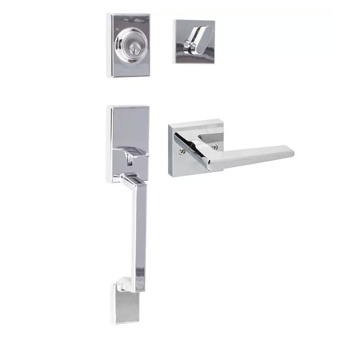 Ridgecrest Mountain Stockholm Handleset with Square Basel Lever