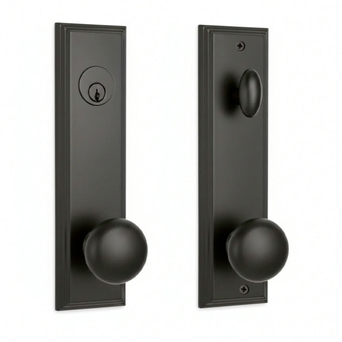 Weslock Atteberry Single Cylinder Handleset with Impresa Knob Entry Set