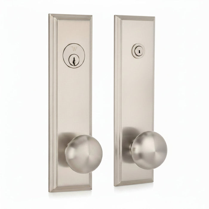 Weslock Atteberry Single Cylinder Handleset with Impresa Knob Entry Set