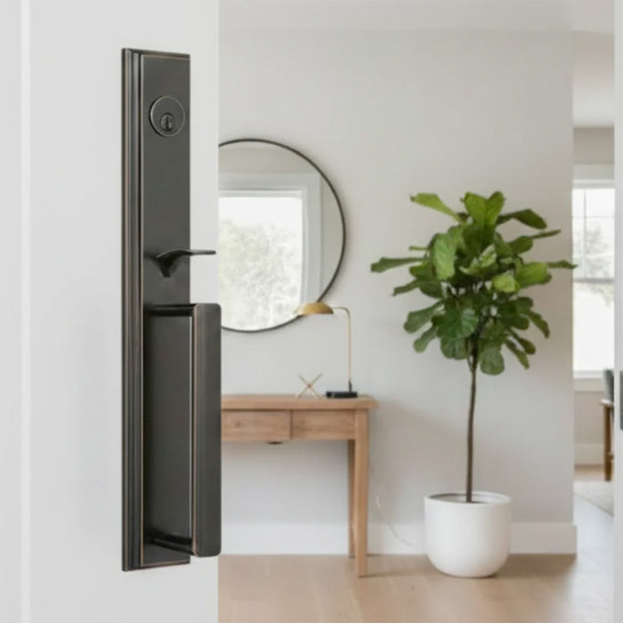 Weslock Belmont Single Deadbolt Handleset with Impresa Knob Entry Set