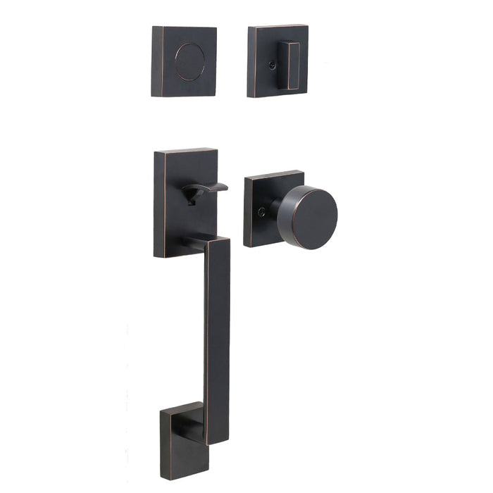 Weslock Brookside Dummy Handleset with Mesa Knob Entry Set