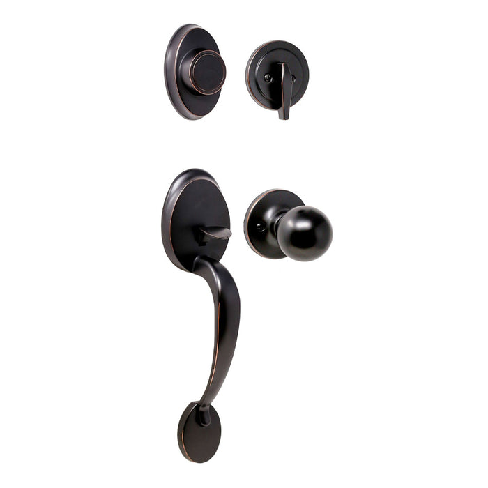 Weslock Hillcrest Dummy Handleset with Hudson Knob Entry Set