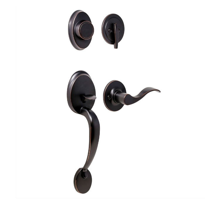 Weslock Hillcrest Dummy Handleset with New Haven Lever Entry Set