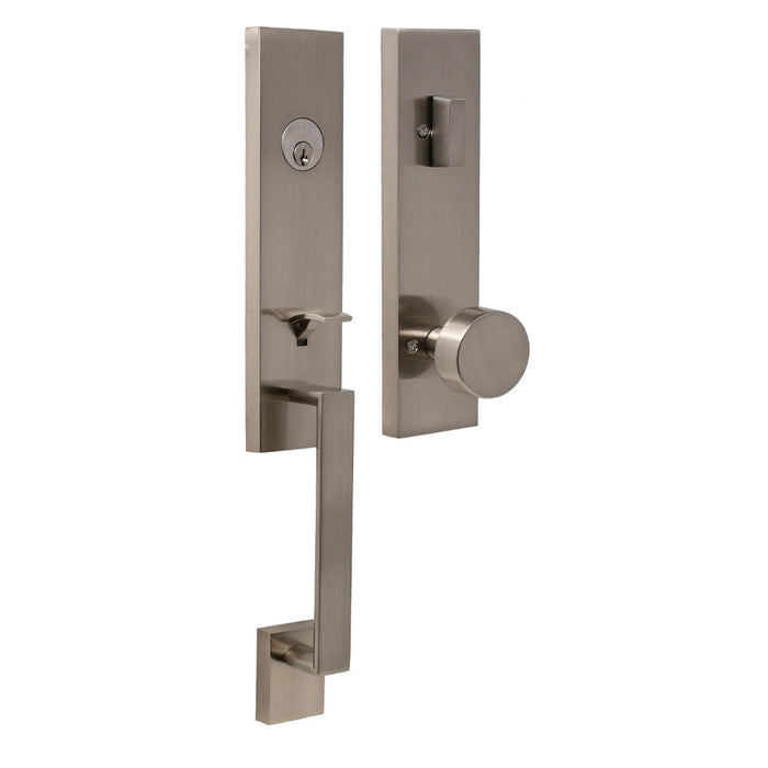 Weslock Leighton Keyed Single Cylinder Handleset with Mesa Knob Entry Set