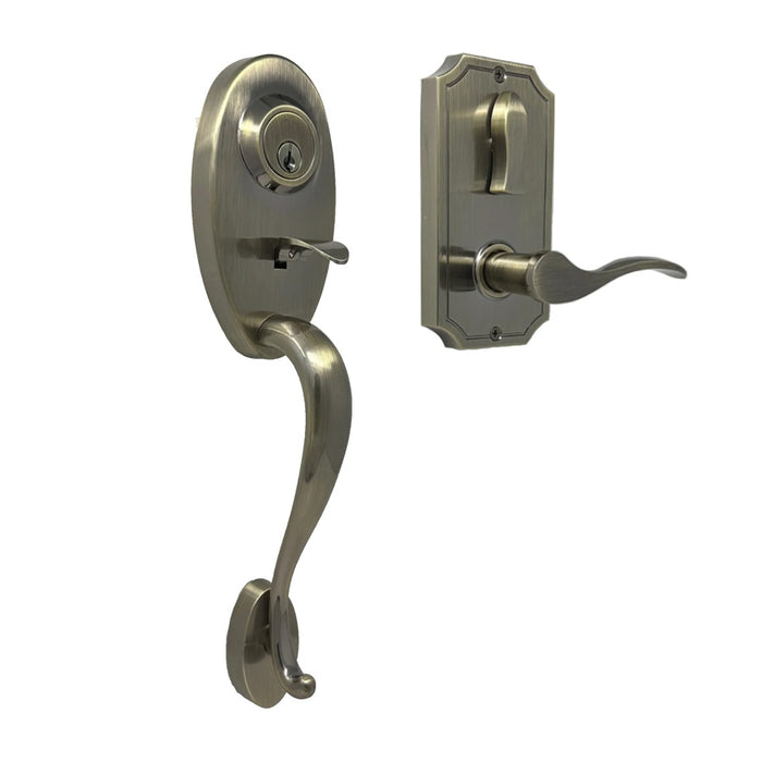 Weslock Lexington 1400 Single Cylinder Handleset with Bordeau Lever Entry Set