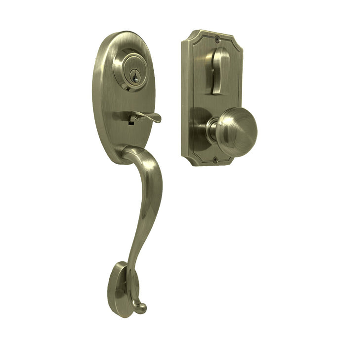 Weslock Lexington 1400 Single Cylinder Handleset with Impresa Knob Entry Set