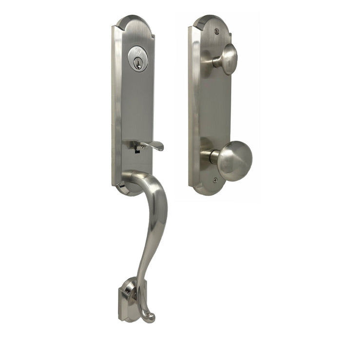 Weslock Mansion Single Cylinder Handleset with Impresa Knob Entry Set