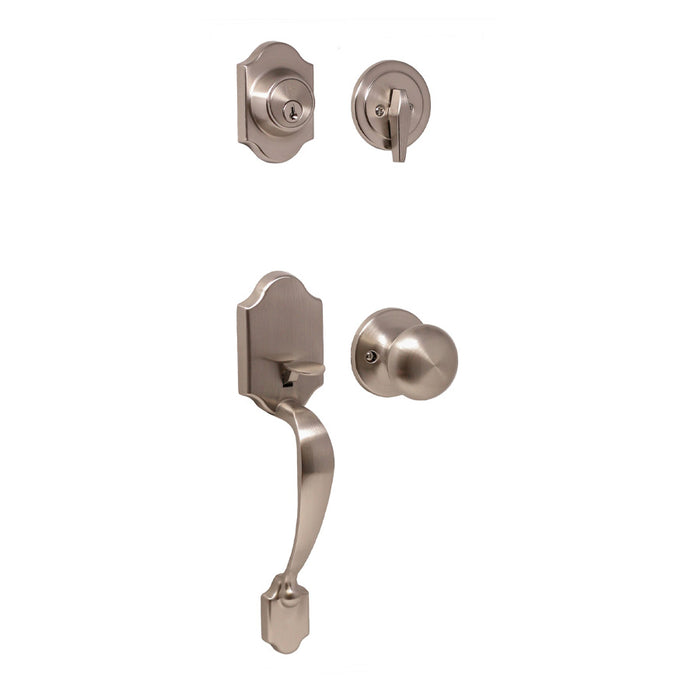 Weslock Parkside Keyed Single Cylinder Handleset with Salem Knob Entry Set