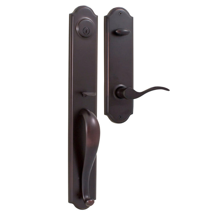 Weslock Philbrook Single Cylinder Handleset with Left Hand Bordeau lever