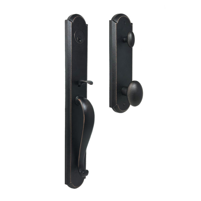 Weslock Wiltshire Single Cylinder Handleset with Durham Knob Entry Set