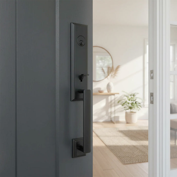 Weslock Woodward Single Deadbolt Handleset with Impresa Knob Entry Set